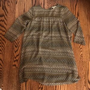 Yellow and black H & M dress.